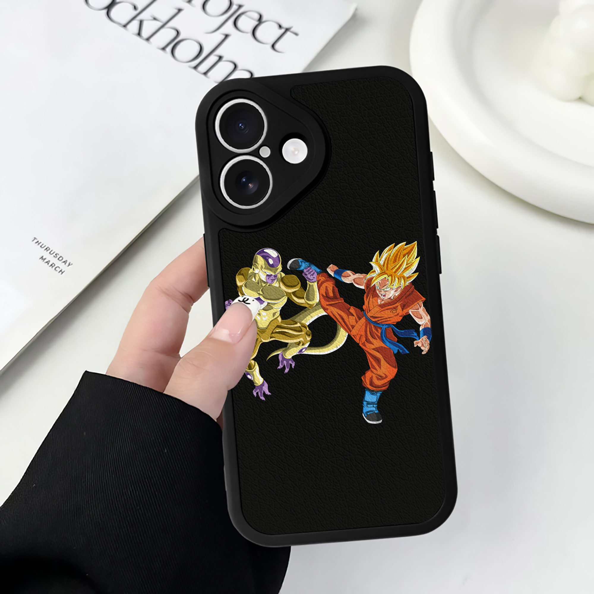 （画像用） ドラゴンボール DRAGON BALL 【iPhone 16シリーズ対応】シリコンスマホケース（レザー調） 材質：シリコン